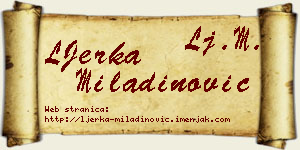 LJerka Miladinović vizit kartica